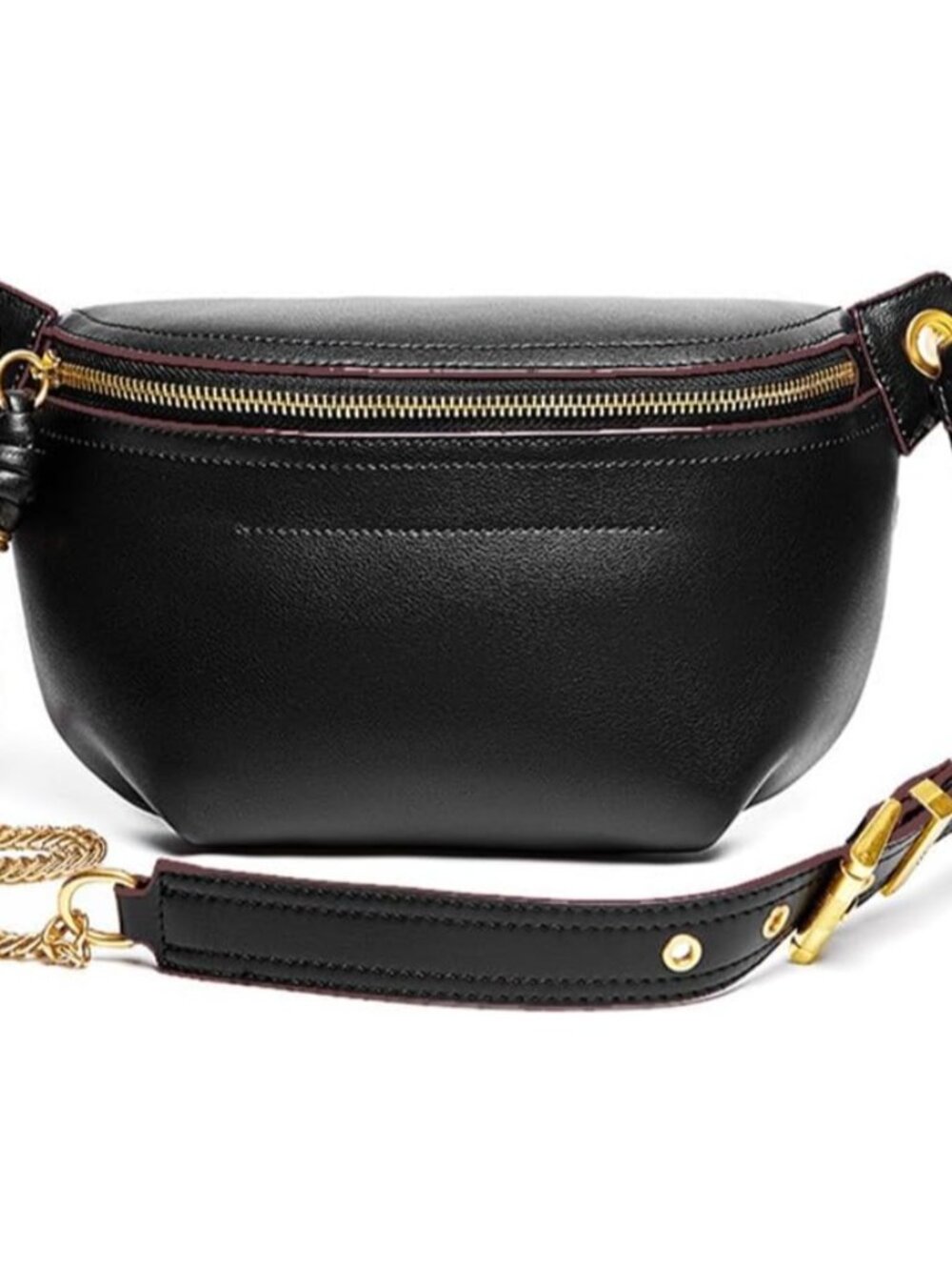 Women Adjustable Chain Strap Crossbody Shoulder Bag, Chic Tassel Zipper Sling Pu